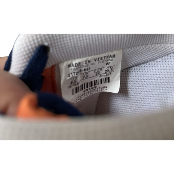 Nike Air Force 1s Men Low White Orange Blue AF1 82 317295-841 Size 8.5 - Picture 6 of 7